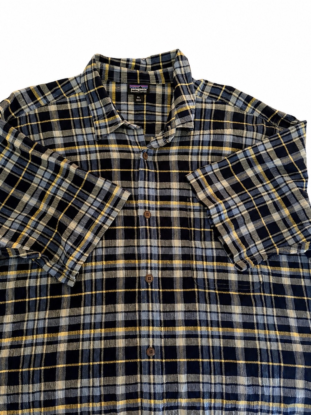 Patagonia Mens A/C SS Button Up Shirt Organic Cotton Gorpcore Airflow